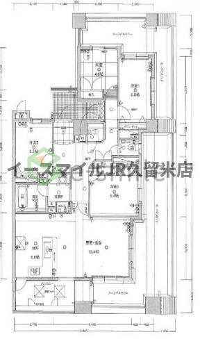 【間取り】 | クィーンズプラザ久留米中央