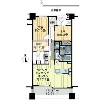 【間取り】 | サーパス住吉