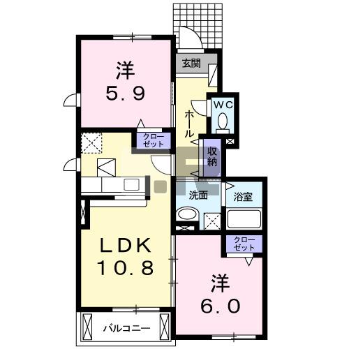 【間取り】 | パストラルガーデンＢ
