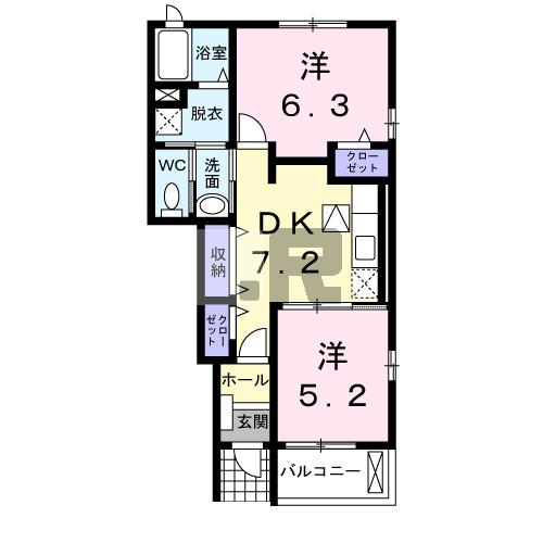 【間取り】 | プリティー　ハウスⅡ