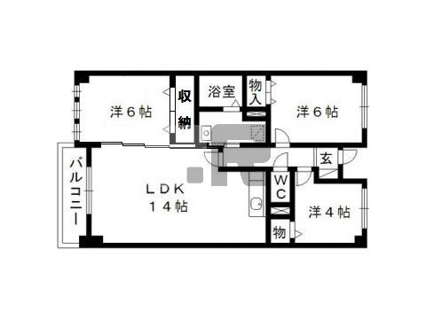 【間取り】 | パークビュー四ツ池
