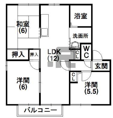 【間取り】 | ガーデンハイツ四ツ池C