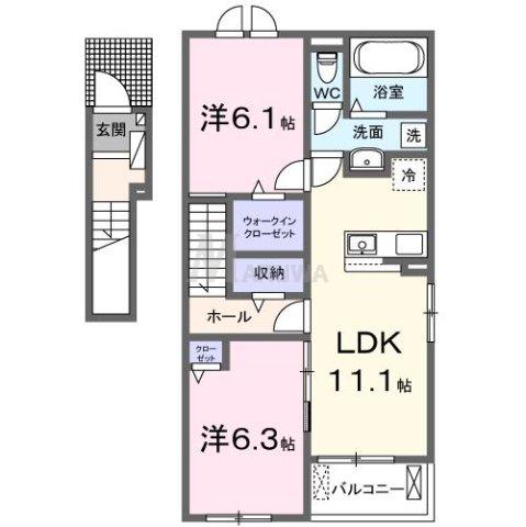 【間取り】 | ジレフールＲⅢ　Ｂ